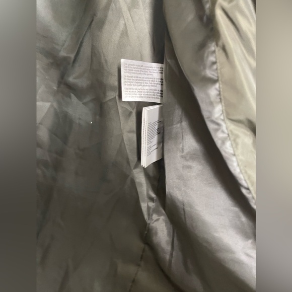 Michael Kors MK Size S Down Puffer Coat Removable Faux Fur Collar Olive Green - Picture 8 of 15